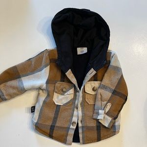 Olive & scout plaid hooded jacket